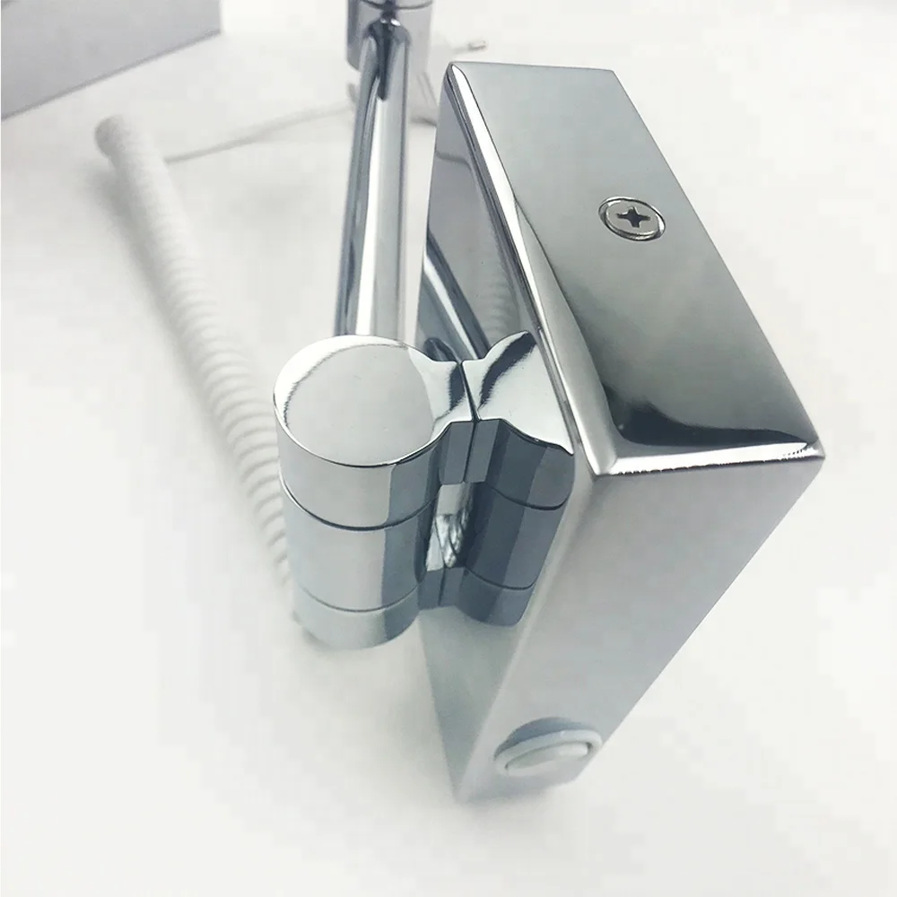 
Hotel bathroom wall mounted 2 face square UL led makeup mirror with 5X magnifying mirror 