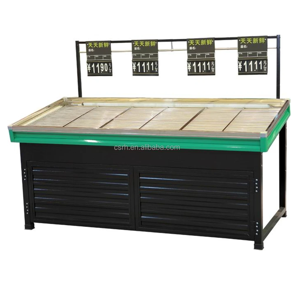 RH-VF-S5 2000*900*1500mm one layer stainless steel fruit and vegetable shelf