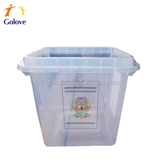 Stackable plastic voting box with seals lock