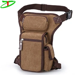 Outdoor Bike Multi-Purpose Tactical Canvas Motorcycle Leg Bag, Waist Bags For Men