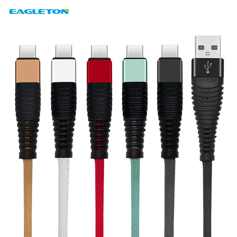 High quality fast type c charging two way usb cable