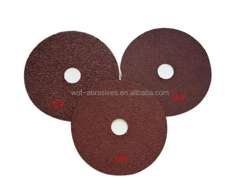 
4 Inch Grit 100 Norton Quality Aluminum Oxide Round Metal Fiber Sanding Disc 