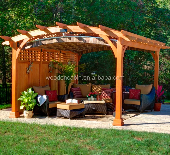 Best sell wooden shade pergola gazebo with cheap price