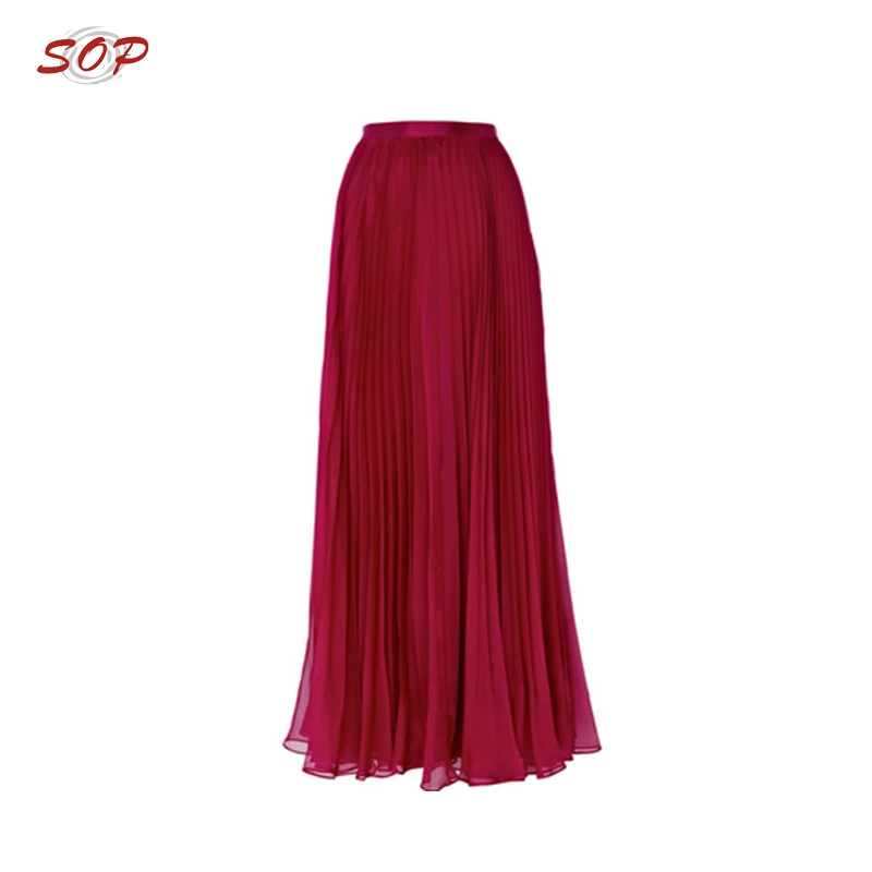 Китай alibaba красивая длинная шифоновая Женская юбка макси