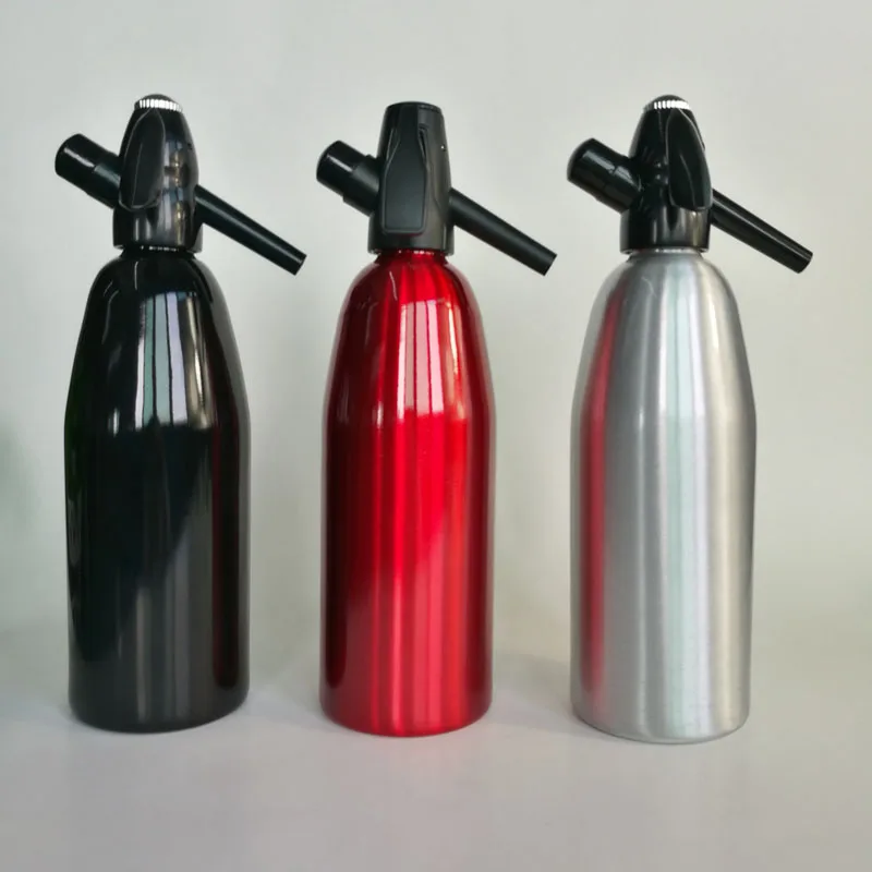 1L Portable Home Fresh Aluminum Soda Siphon Bottle Soda Water Maker