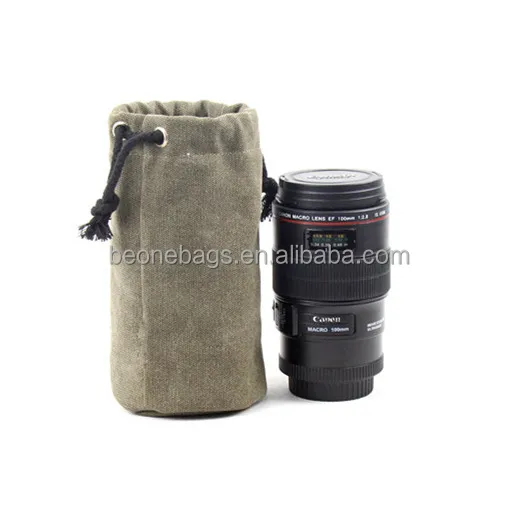 Various Size Various Color Protective Canvas Pouch Bag Case Lens holder For Camera DSLR Lens