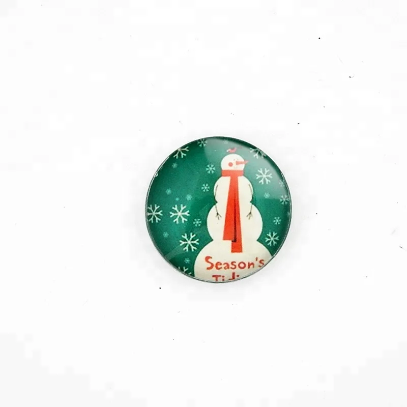 Custom Dome Christmas Tree Santa Claus House Shape Decoration Home Crystal Printed Fridge Magnets Magnets For Fridge
