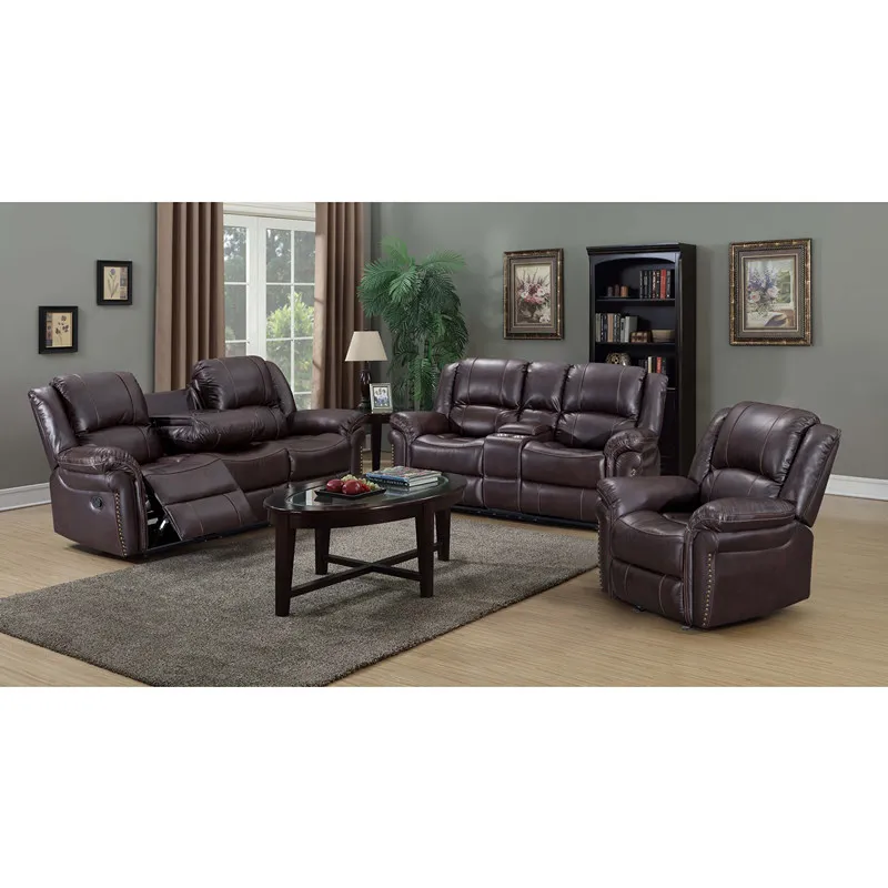 Frank furniture living room leather recliner sofa corner sofa