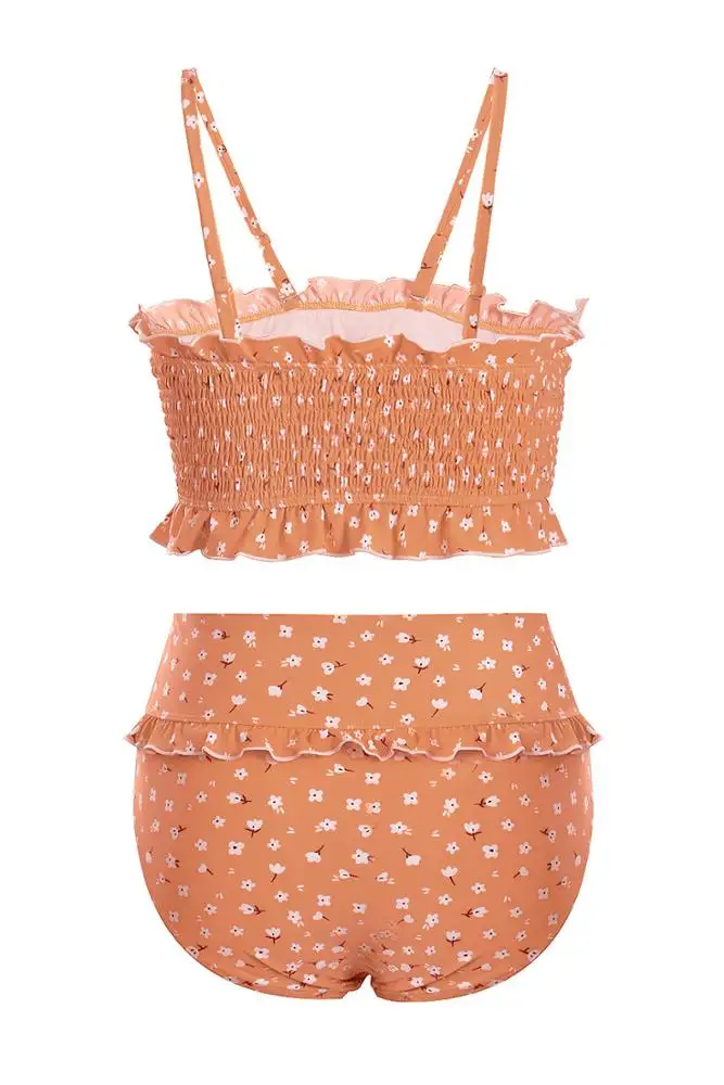 2019  New swimwear summer Floral bathing suits high waist women sexy bikini
