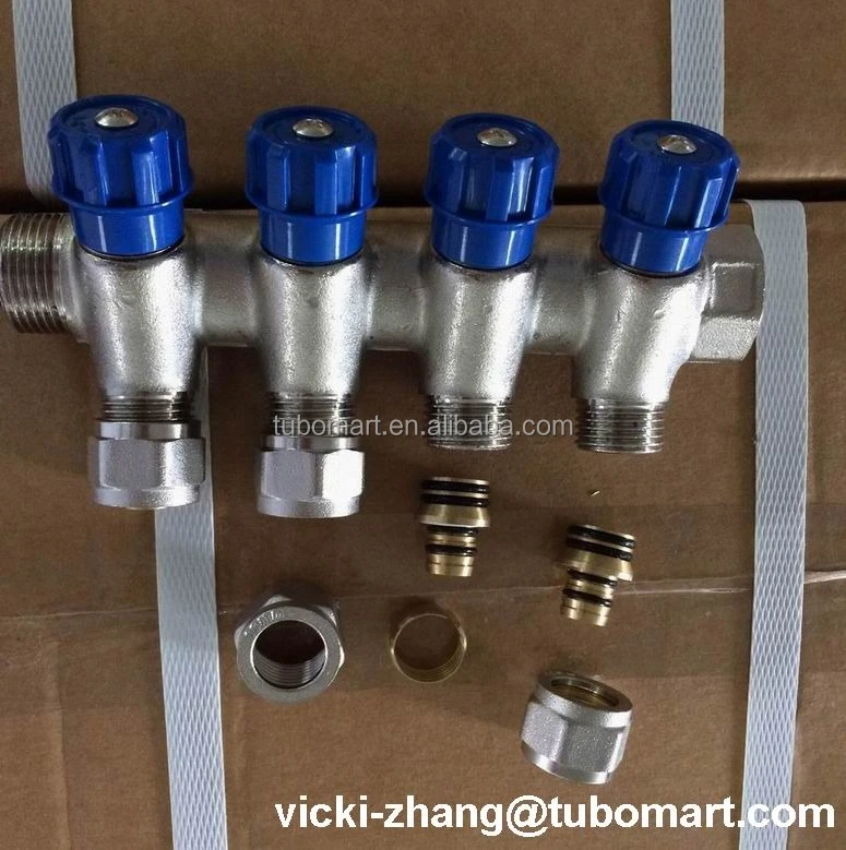TUBOMART OEM Brass Pex Water Manifolds and Under Floor Heating Manifolds for Pex Al Pex Under Floor Heating Pipe with Hvac Tool