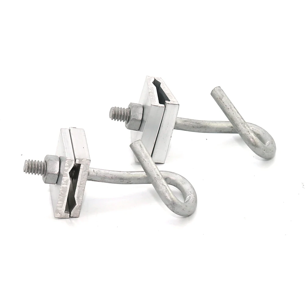 Wholesale Drop Wire Aluminium Q type hook Span Clamp for Power and Fiber Optic ADSS Cable Clamp