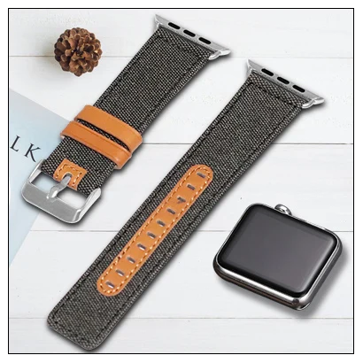 nylon straps two tone watch band for applewatch  braided solo loop for iWatch Series 6 5 4 3 2 1 with leather  watch strap
