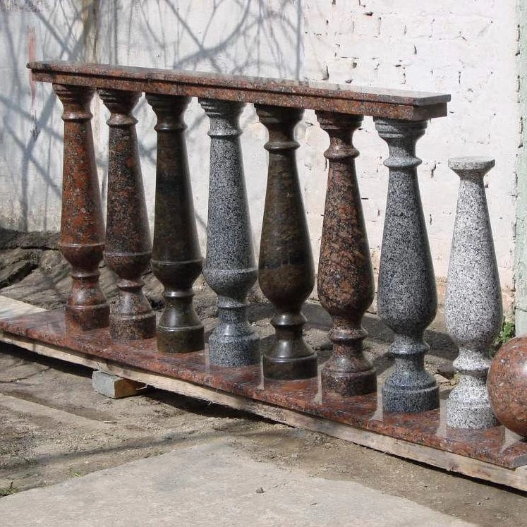 
Flamed polished cheap natural red grey black labradorite granite stone balusters buy wholesale 