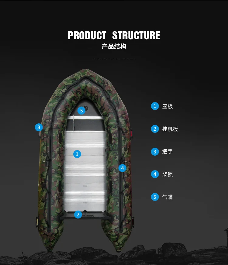 4.8m hot sale inflatable aluminum floor fishing rubber boat cheap assault boat for sale