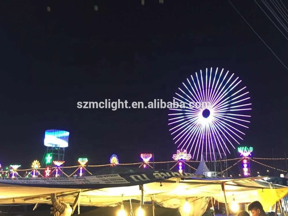 full color 16segments led building effect tubes for outdoor led project