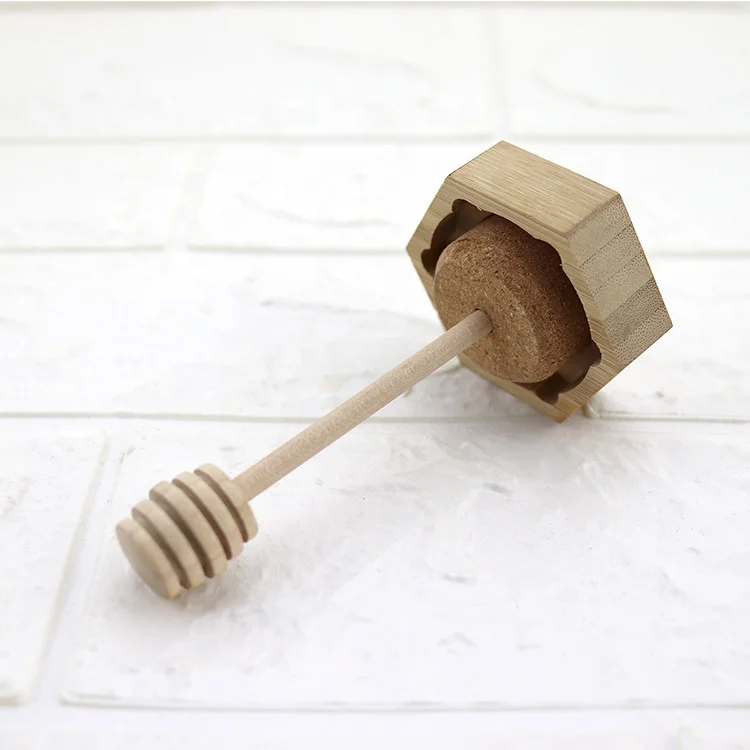 380mL 450mL 720mL Glass Jar with Cork 500g 1kg Hexagon Glass Honey Jar with Dipper