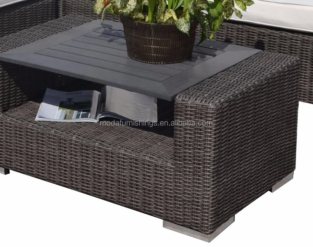 
New Style Outdoor PE Rattan Cream Cushion Wicker Patio and Garden Furniture Sofa 