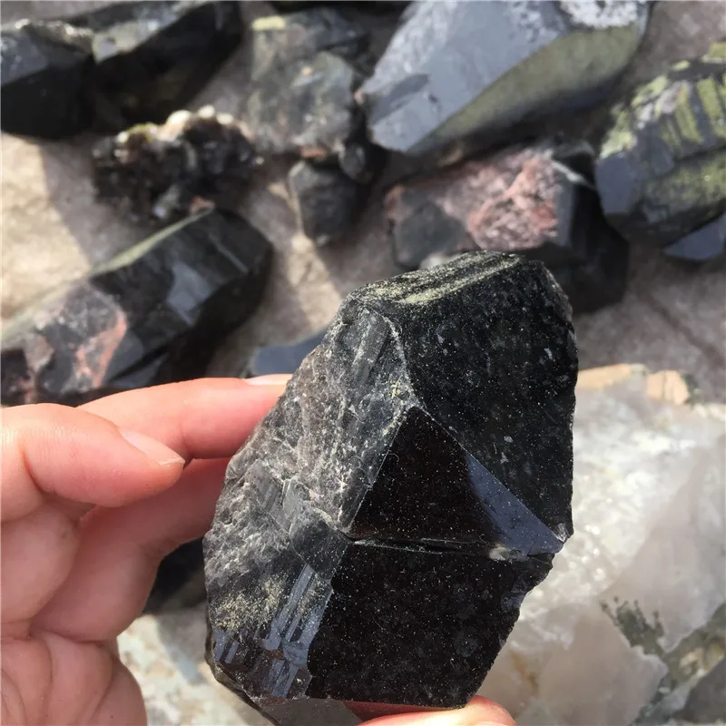 
Natural rough crystal stone raw obsidian stone specimen mineral for sale 