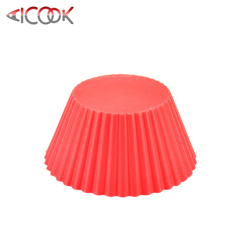 Multi colors silicone baking mold of cup shape DIY tart mould muffin cup