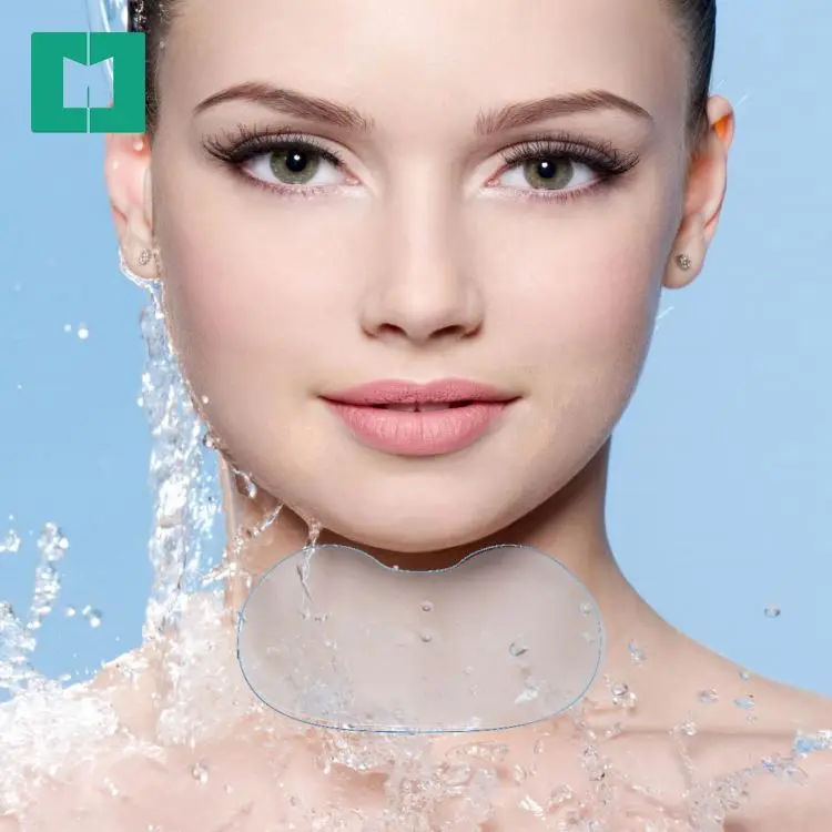 New Design bpa free reusable silicone neck anti wrinkle pad for wrinkle part