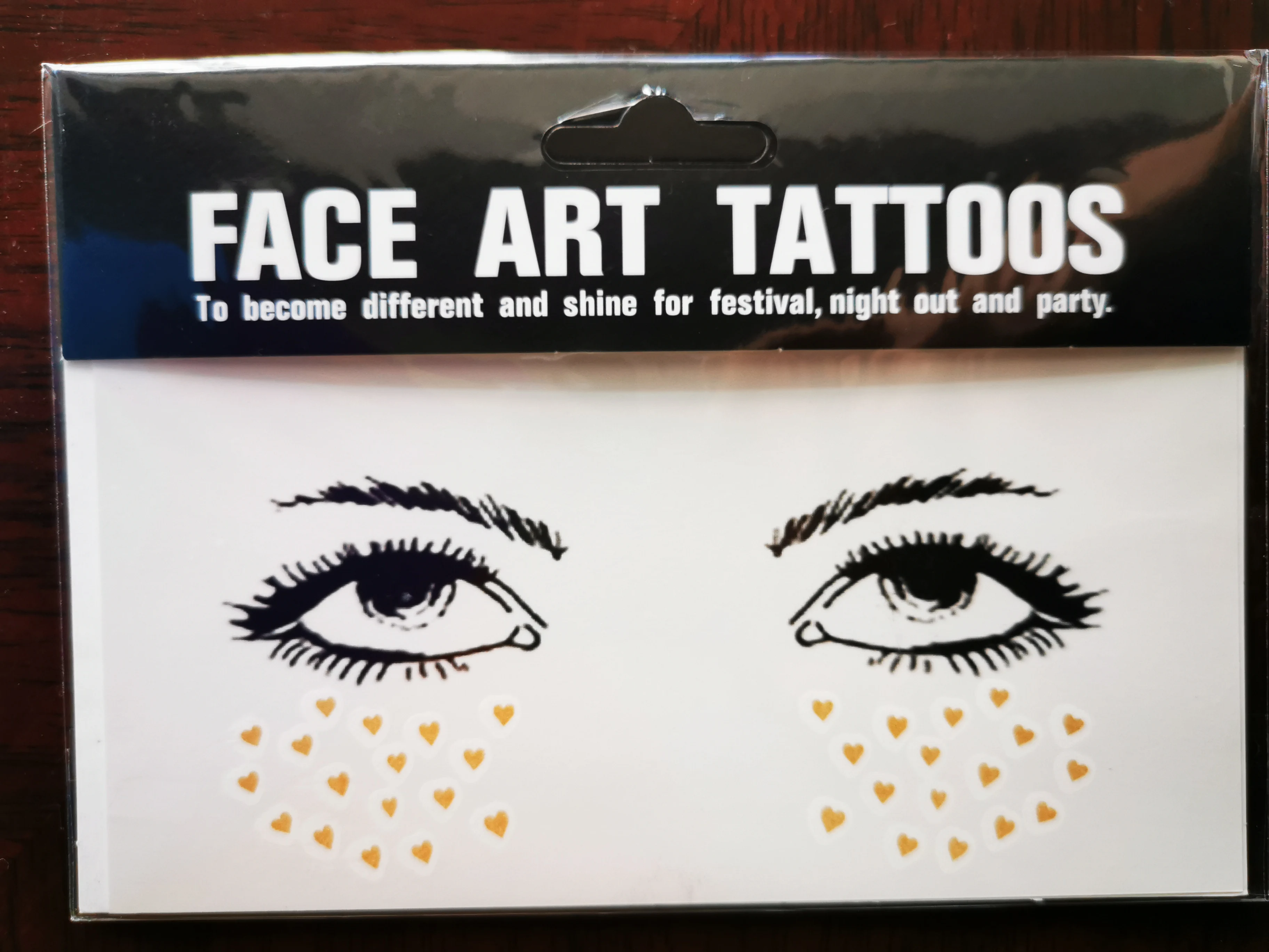 Metallic Shiny Temporary Water Transfer Face Tattoo Sticker for Professional Make Up Dancer