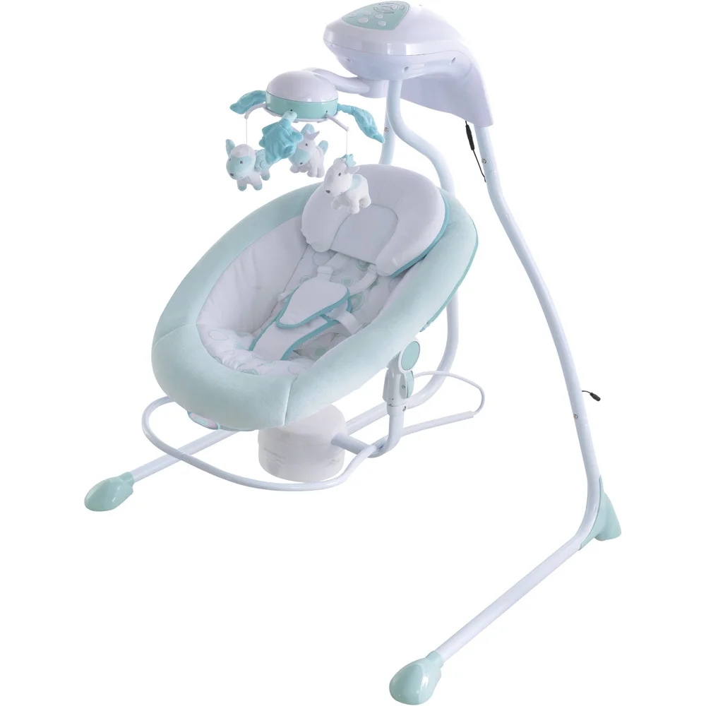 
2in1 baby bouncer swing with luxury plastic shell seat 