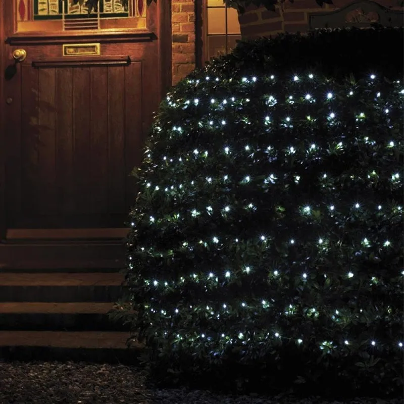 Разноцветная сказочная гирлянда с 672 светодиодами и сеткой для деревьев