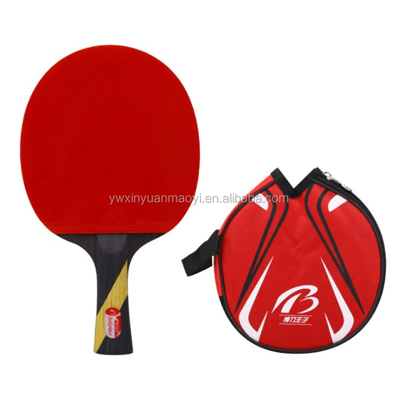 High Quality Custom printed ping pong racket 1-Star Poplar wood Rubber Table Tennis racket wholesale Ping Pong Paddle training