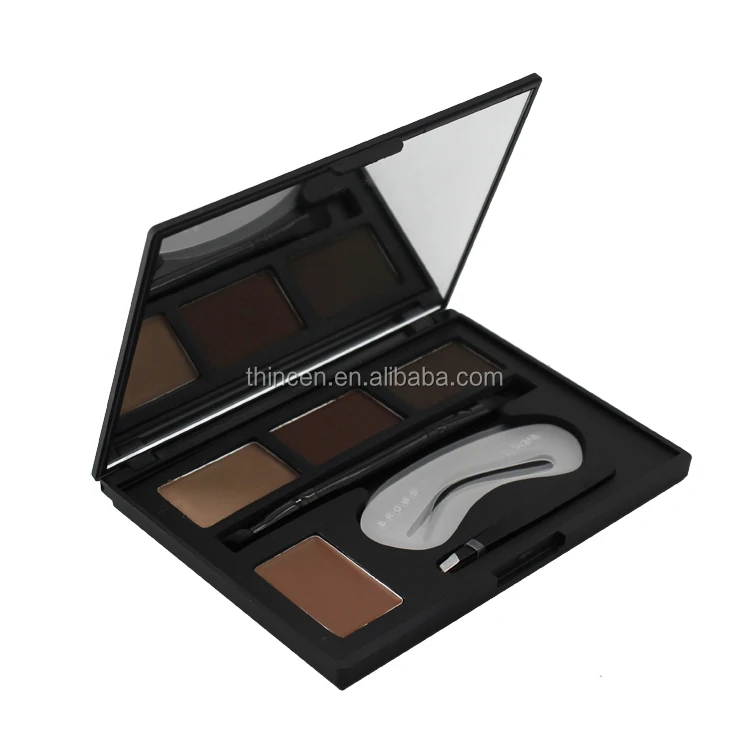 High quality cosmetics 4 color eyebrow powder palette eyebrow makeup powder kit private label