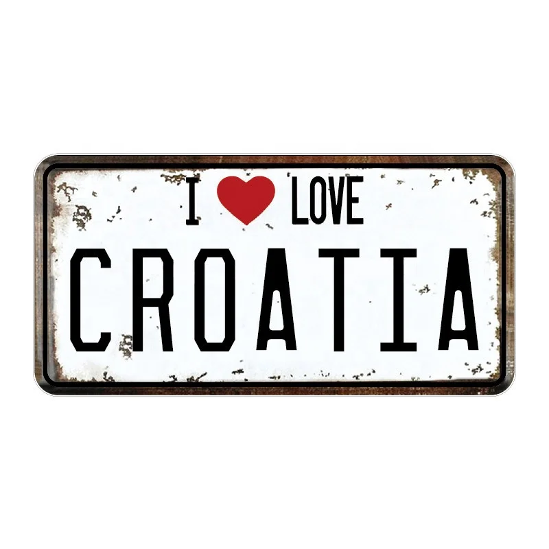 Пользовательский Американский алюминиевый тисненый номерной знак