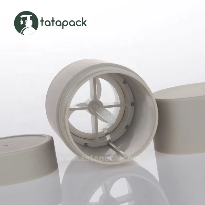 Matte Gray Plastic 50g Round Deodorant Container Eco Friendly 1.69oz Deodorant Containers for Shampoo In Solid, Sunscreen Stick