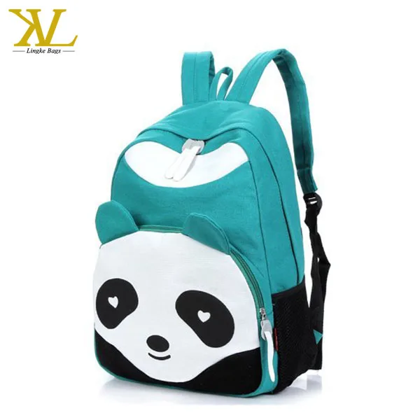 Fashion Cute Panda Vintage Rucksack School Bag Satchels For Kids, Mochila Vintage