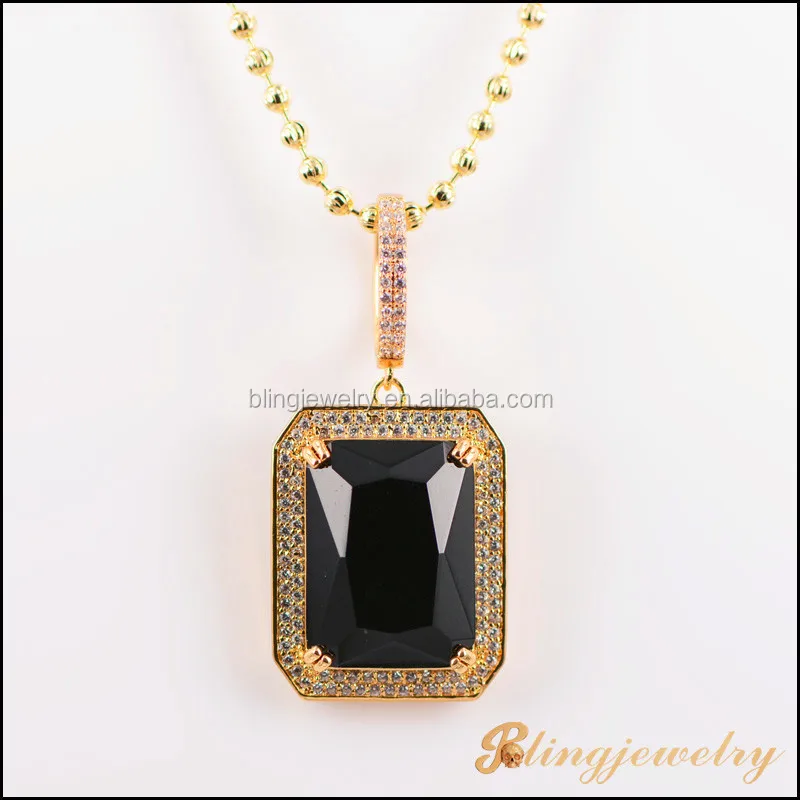 
2015 fashion jewelry hip hop ruby pendant big stone pendant design jewelry 