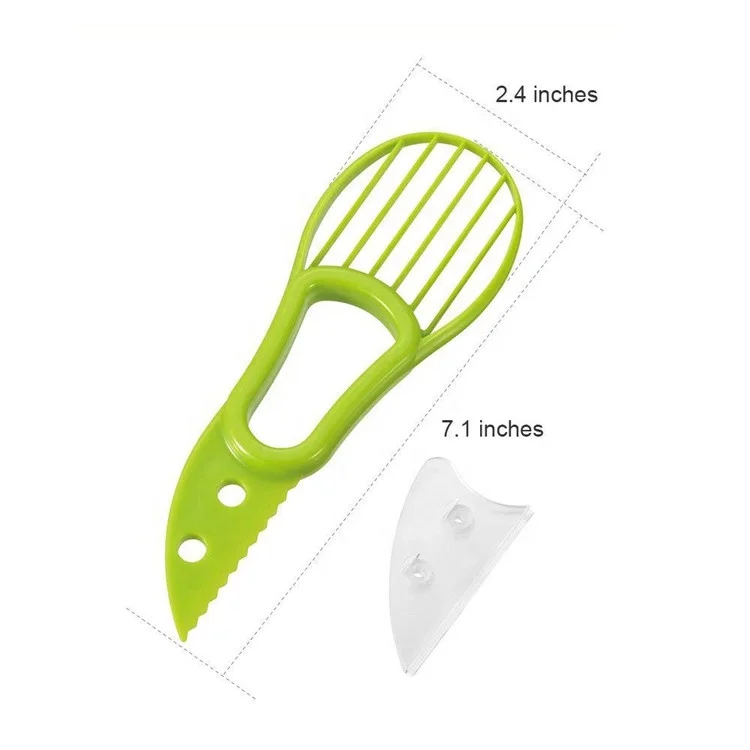 Wholesale kitchen gadgets 2021 multifunction manual kitchen fruit 3 In 1 avocado slicer cutter