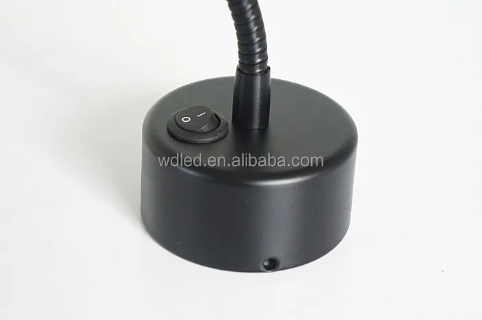 1*3W 220V Aluminum Flexible Snake Led Headboard Reading Lamp for Bed