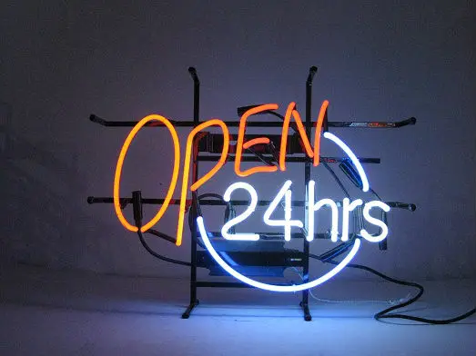 Lead free Rohs oem china manufacturers custom glass tube letters metal grid retro neon sign open neon light sign