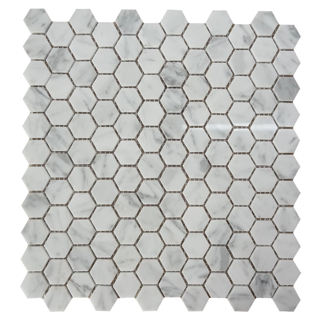 bianco carrara white stone mosaic on sale natural marble tile flooring tile interior background