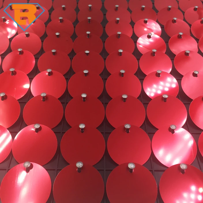 Sparkly Living Signs Fabric Flakes movable reflective exterior Shining advertisement Decorative Sequin Panel Disc Signage Board