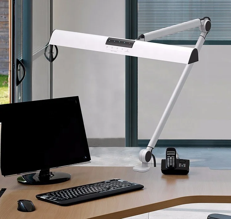 UYLED Luxury Voltage Wide Bi-color LED Table Lamp Reading Light Eye Protection Office Working Desk Lamp