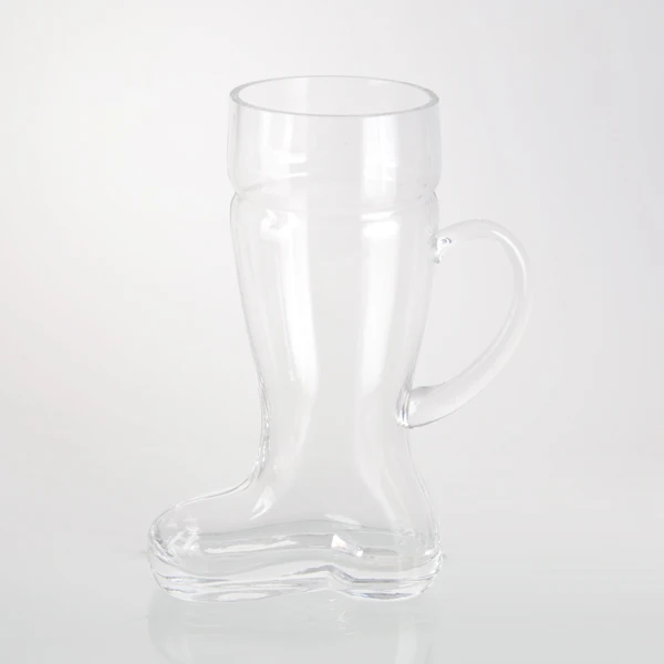 Mintao world cup hot sale funny party clear 1.2L giant boot shaped beer glass