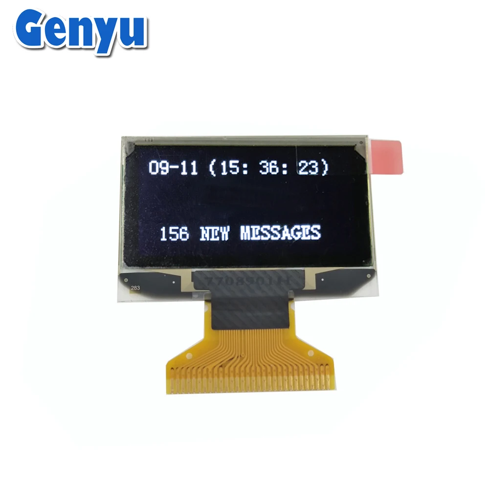 0.96 inch 128x64 dots white blue colors thin glass oled display cog lcd graphics panels  with customized fpc