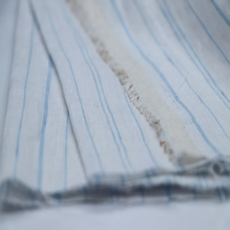 Высококачественная Яркая Цветная окрашенная полосатая льняная ткань 100%