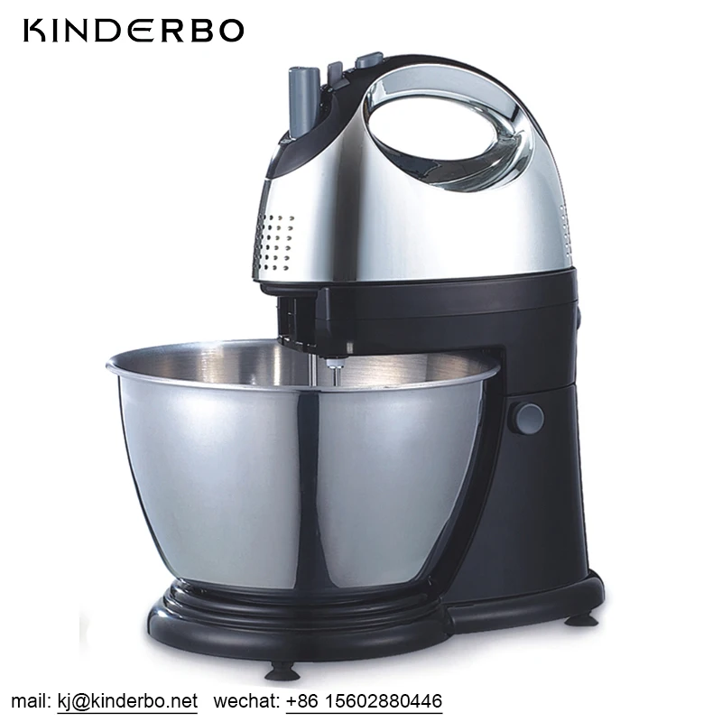 
Good Quality 300W 5Speed ABS Stand Food Hand Mixer With a Rotating Bowl For Kitchen 