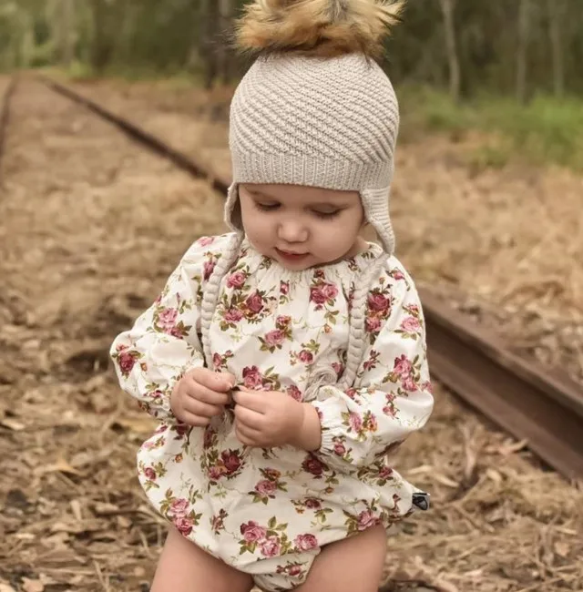 Wholesale baby clothing flutter sleeve linen cotton plaid baby jumpsuit toddler girls romper