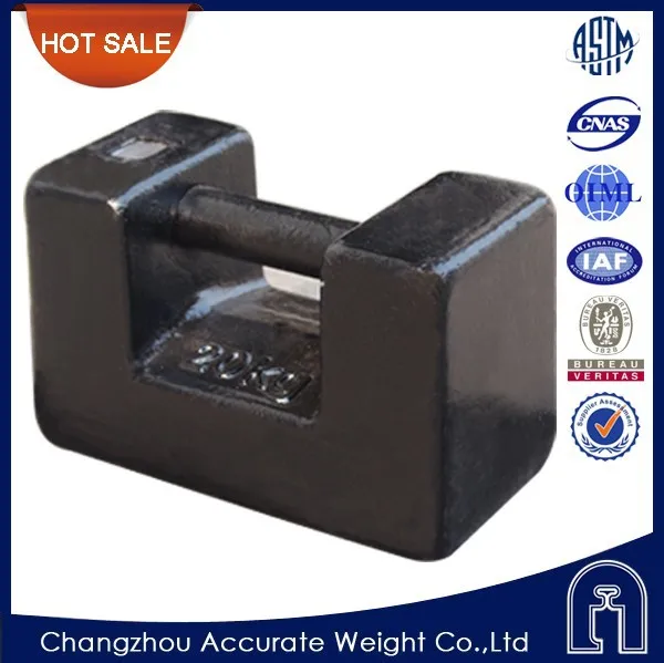 M1 class 20kg test weights for crane, cast iron block weights, elevator balance weight