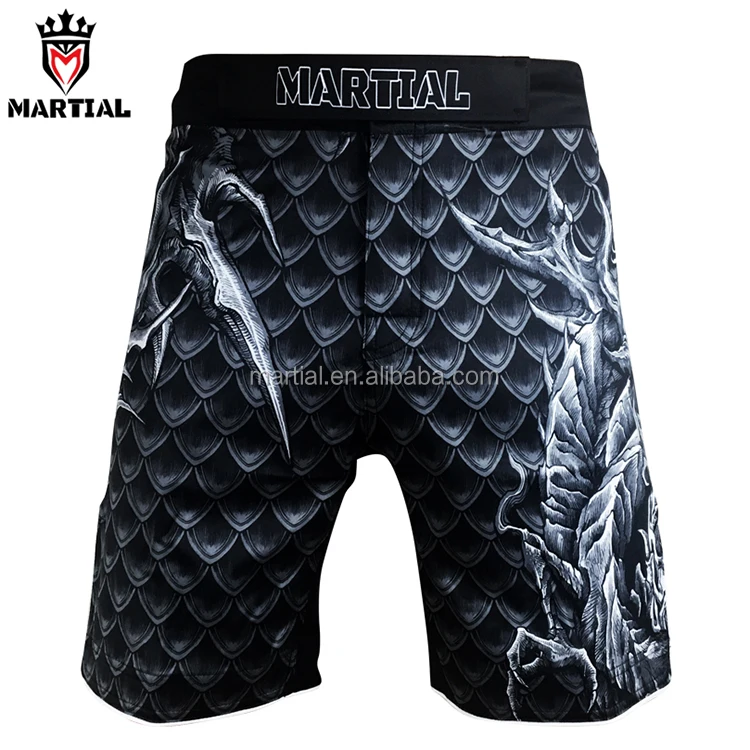
China Factory OEM Service Custom Print sport bjj MMA Martial Shorts 