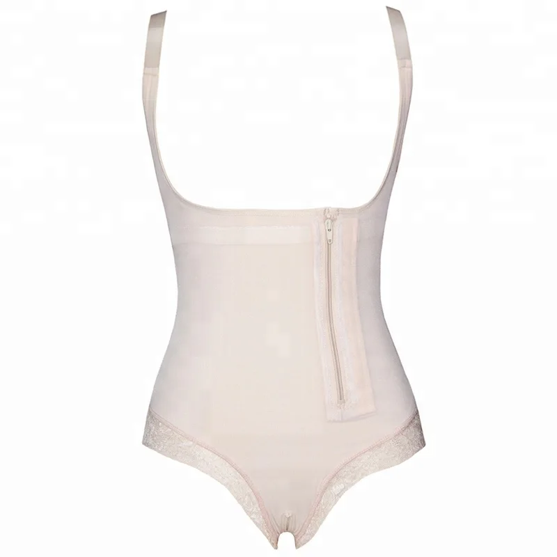 6380 Plus Size Ladies Zipped Full Body Shaper Women  Corset Adjustable Bra Waist Trainer Fajas Slimming Shapewear Bodysuit