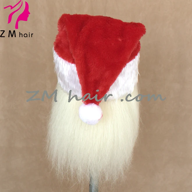 Christmas Cool Yak Hair Full Lace Santa Claus Half Wig