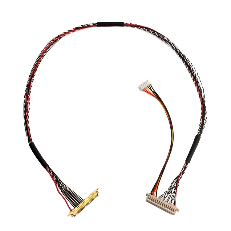 Car Wire Harness Connectors 24pin 30-pin Auo Double 30 Sony 20 Pin Lvds Cable For Lcd Panel