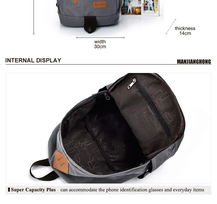 China factory eco-friendly canvas backpack bag